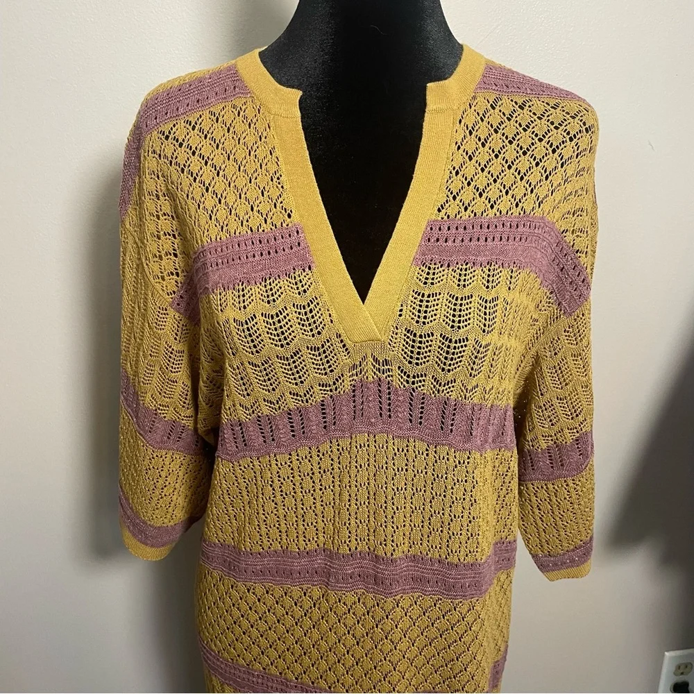 Zara Long Knit Kaftan Maxi Dress Size M/L - Picture 8 of 11